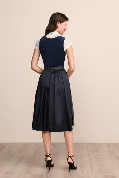 Kruger Aurela Long Dirndl, Steel Blue — 70cm 2pc Set