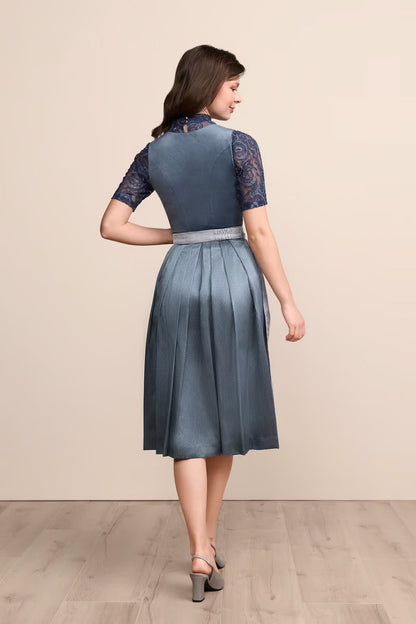 Kruger Long Dirndl 2pcs. 70cm "Aurela" blue