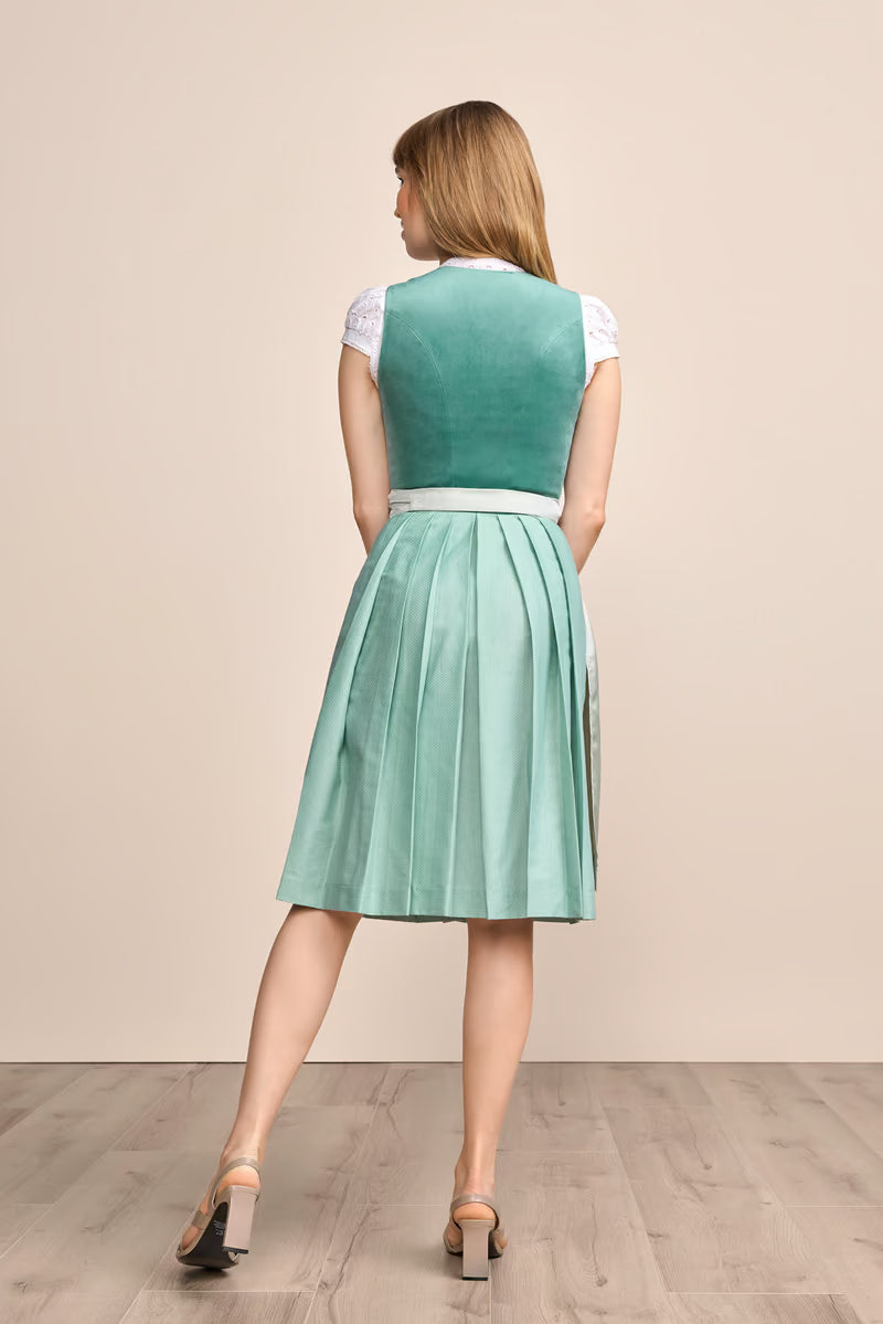 Kruger Midi Dirndl 2pcs. 60cm "Delea" green