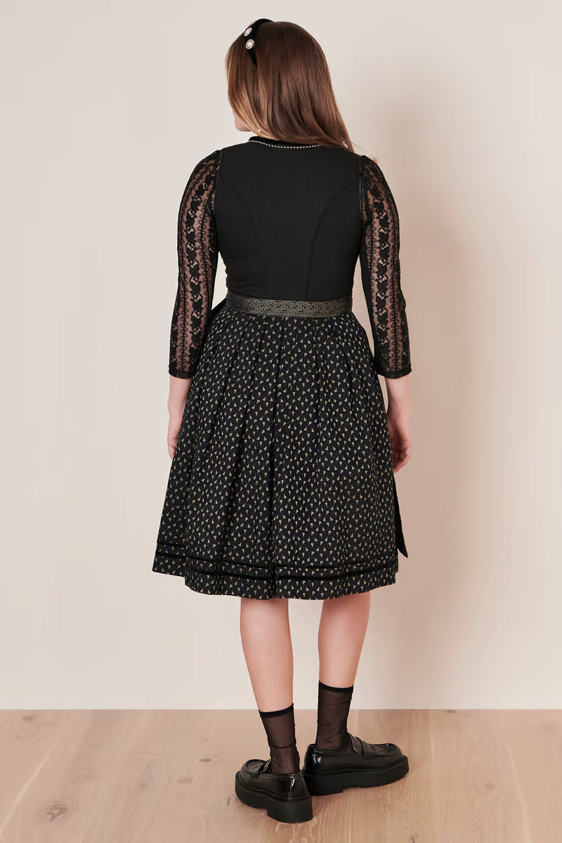 Kruger Midi Dirndl 2pcs. 60cm "Adalyn" black
