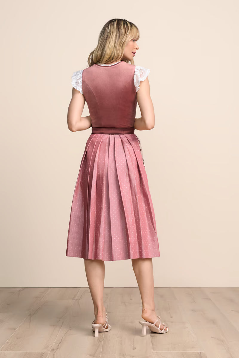 Kruger Long Dirndl 2pcs. 70cm "Kaelyn" red