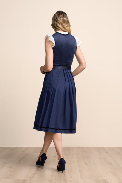 Kruger Long Dirndl 2pcs. 70cm "Elenora" blue