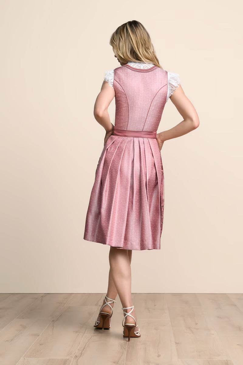 Kruger Midi Dirndl 2pc 60cm "Serenai" pink