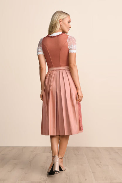 Kruger Aeloria Long Dirndl, Orange — 70cm 2pc Set