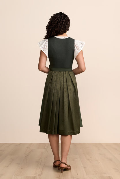 Krüger Eulalie Long Dirndl, Green — 70cm 2pc Set