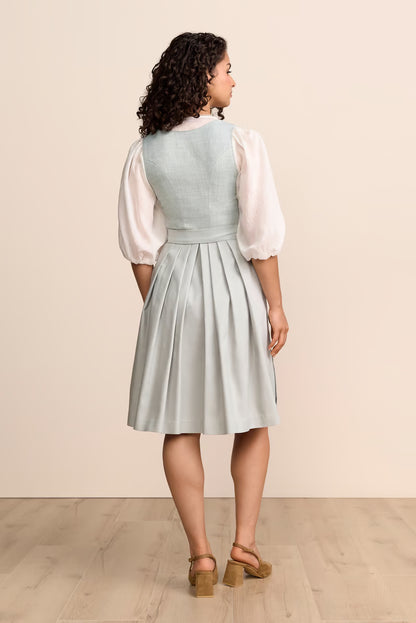 Krüger Yliana Midi Dirndl, Blue — 60cm 2pc Set