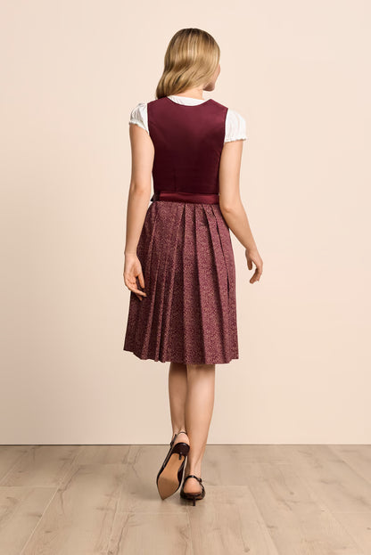 Kruger Lottea Midi Dirndl, Red — 60cm 2pc Set