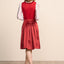 Kruger Midi Dirndl 2pc 60cm "Esmaray" red