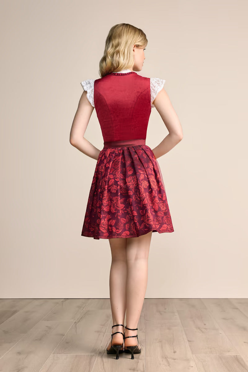 Kruger Mini Dirndl 2pcs. 50cm "Joelina" red