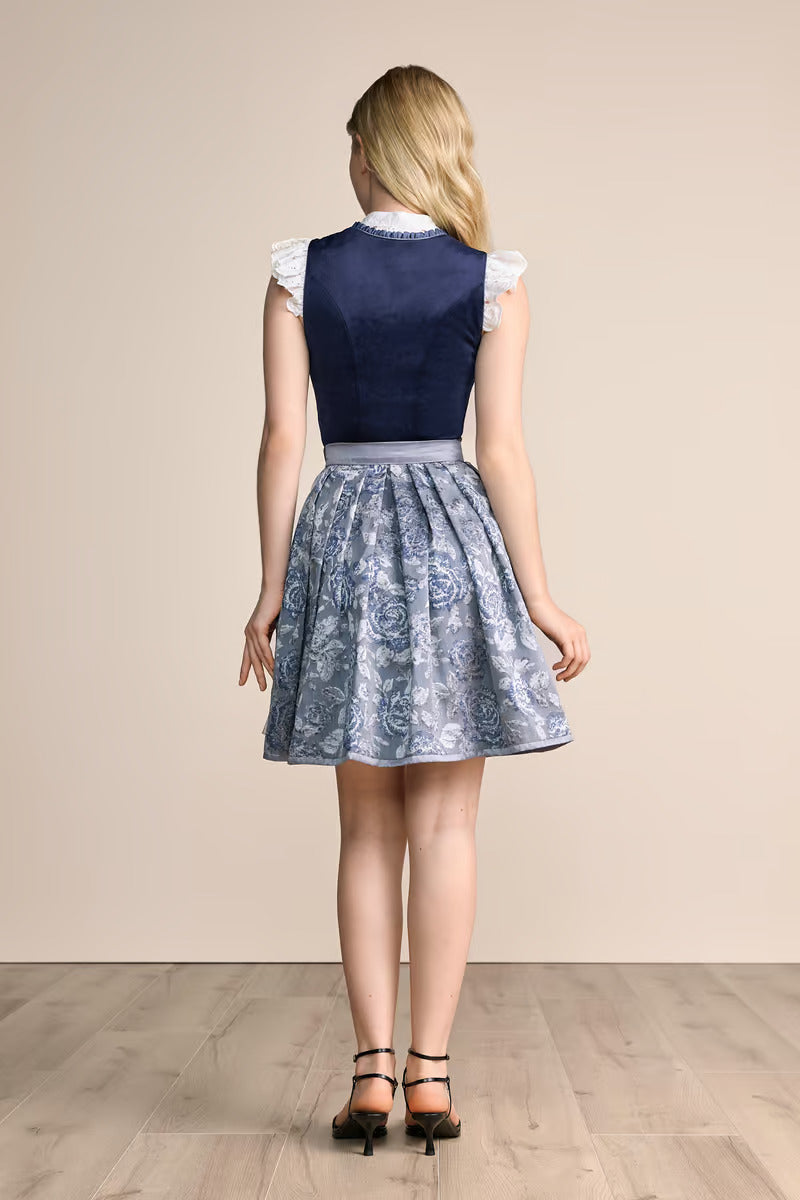 Kruger Mini Dirndl 2pcs. 50cm "Joelina" blue