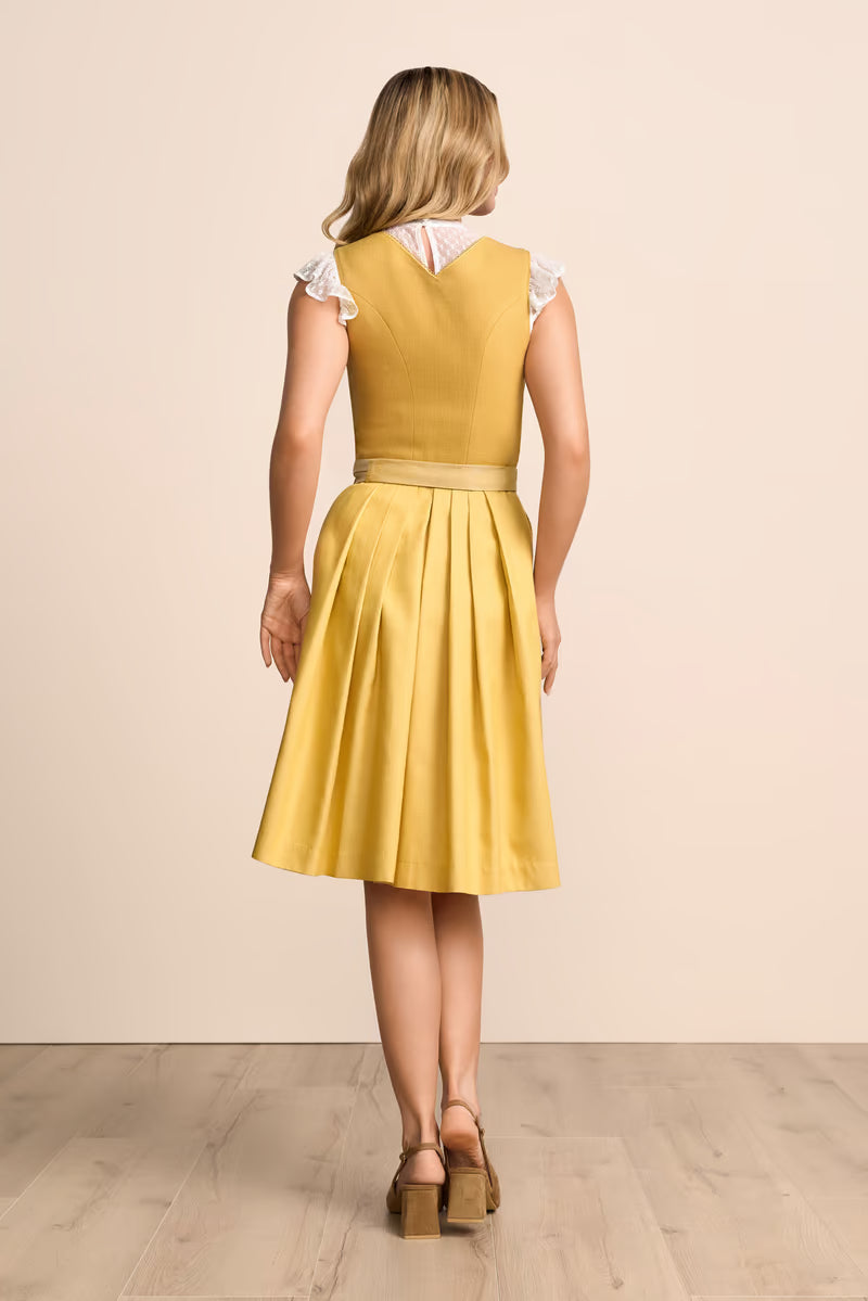 Kruger Vynella Midi Dirndl, Yellow — 60cm 2pc Set