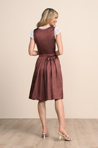 Kruger Midi Dirndl 2pcs. 60cm "Nevaeh" red (size 34,38)