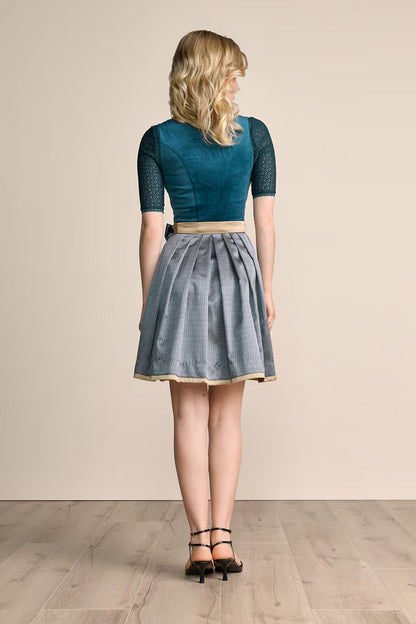 Kruger Dena Mini Dirndl, Turquoise — 50cm 2pc Set