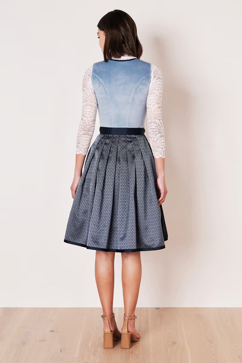 Kruger Mini Dirndl 2pcs. 60cm "Dena" blue