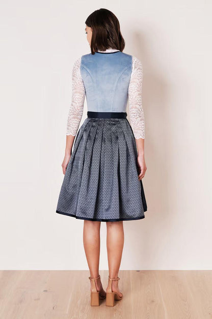 Kruger Dena Midi Dirndl, Blue — 60cm 2pc Set
