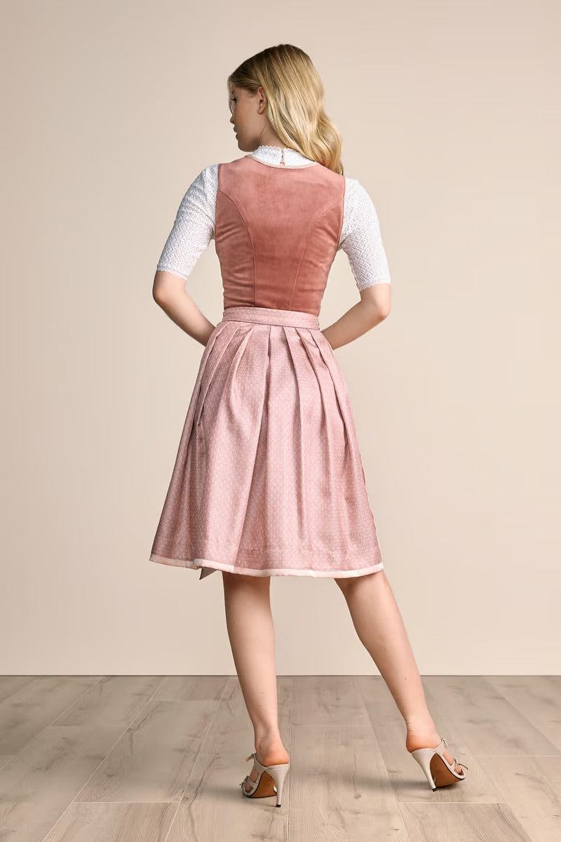 Kruger Midi Dirndl 2pcs. 60cm "Dena" red