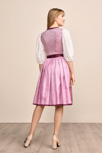 Kruger Midi Dirndl 2pcs. 60cm "Maryanne" red (46)