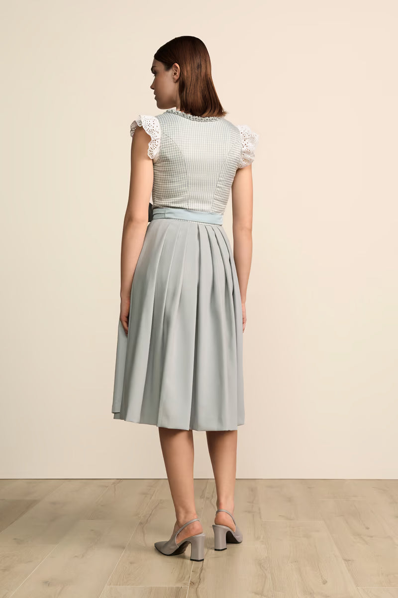 Kruger Long Dirndl 2pcs. 70cm "Anjali" gray-blue