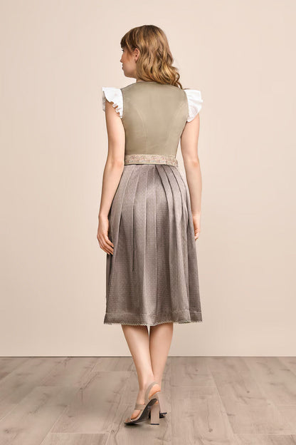 Kruger Long Dirndl 2pcs. 70cm "Fea" beige