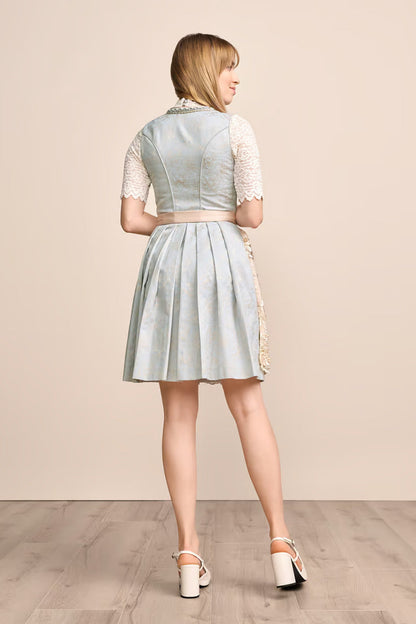 Kruger Mini Dirndl 2pcs. 50cm "Corvina" blue (size 40)