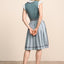 Kruger Midi Dirndl 2pcs. 60cm "Soleil" turquoise