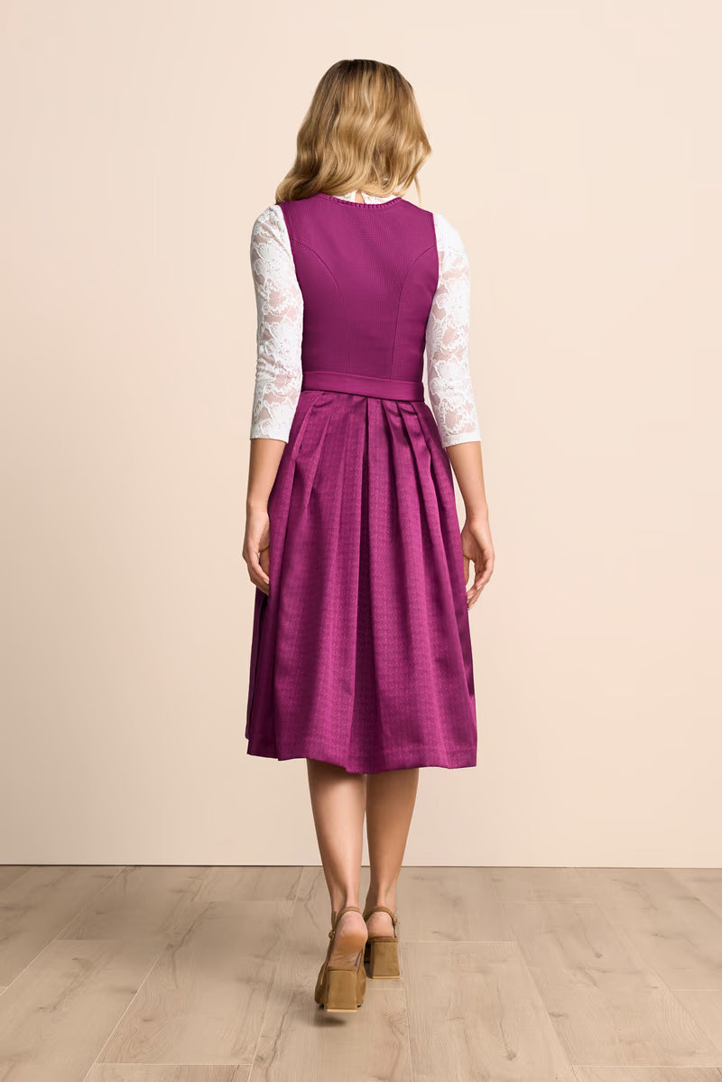 Krüger Emmelina Long Dirndl, Purple — 70cm 2pc Set
