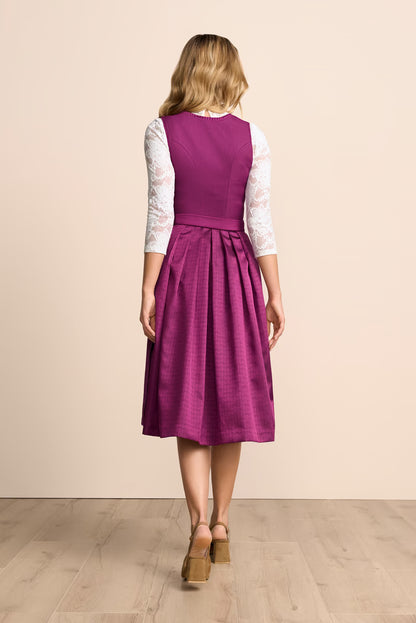 Krüger Emmelina Long Dirndl, Purple — 70cm 2pc Set