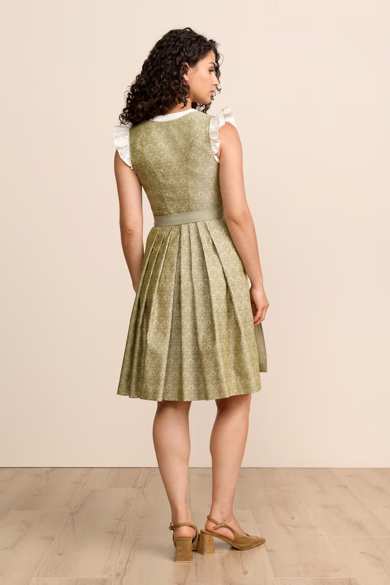 Krüger Bracia Midi Dirndl, Green — 60cm 2pc Set