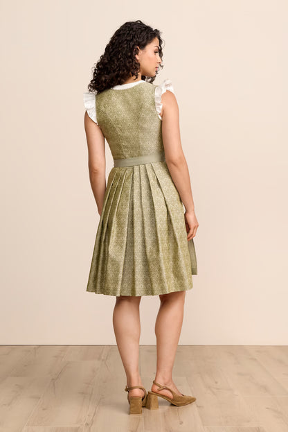 Krüger Bracia Midi Dirndl, Green — 60cm 2pc Set