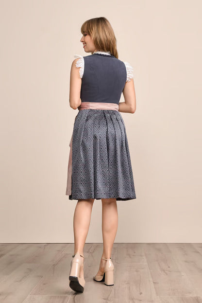 Kruger Midi Dirndl 2pcs. 60cm "Jalisa" gray