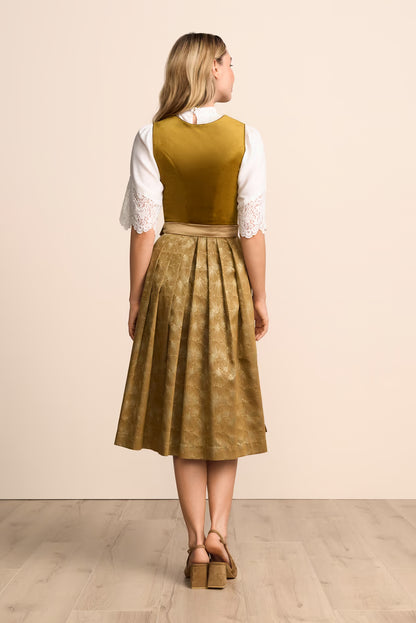 Krüger Myrcella Long Dirndl, Yellow — 70cm 2pc Set
