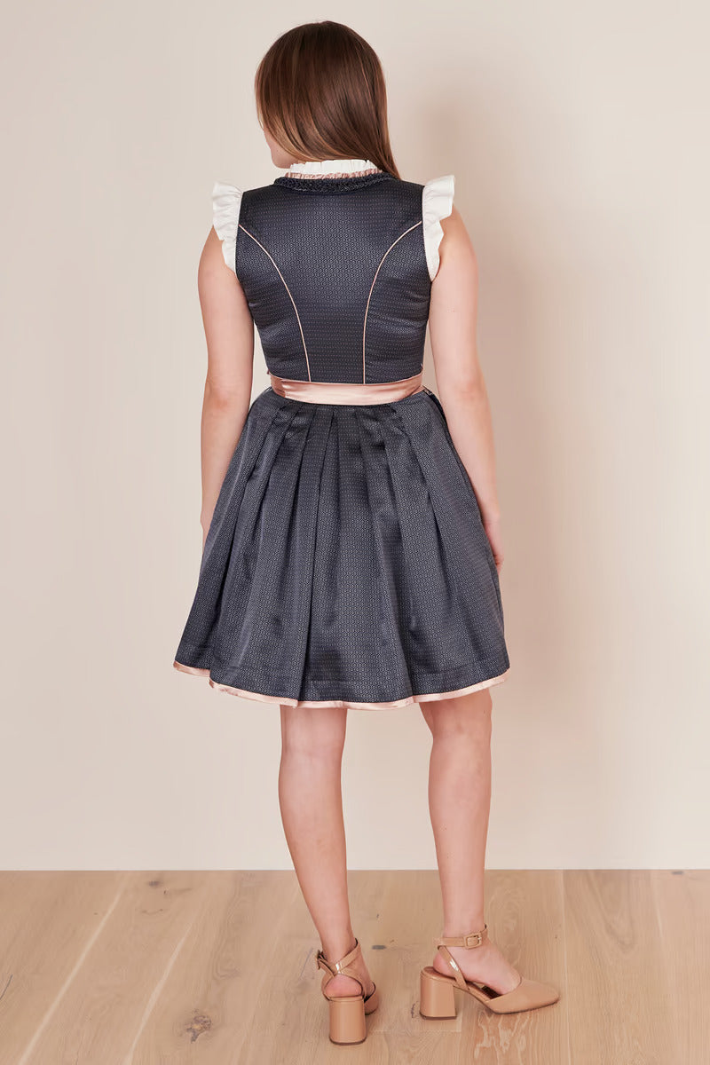 Kruger Mini Dirndl 2pcs. 60cm "Tracy" blue