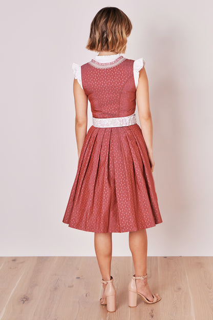 Kruger Prunella Midi Dirndl, Red — 60cm 2pc Set