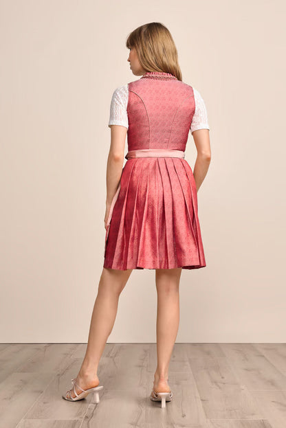 Kruger Mini Dirndl 2pcs. 50cm "Caprina" pink (size 34)