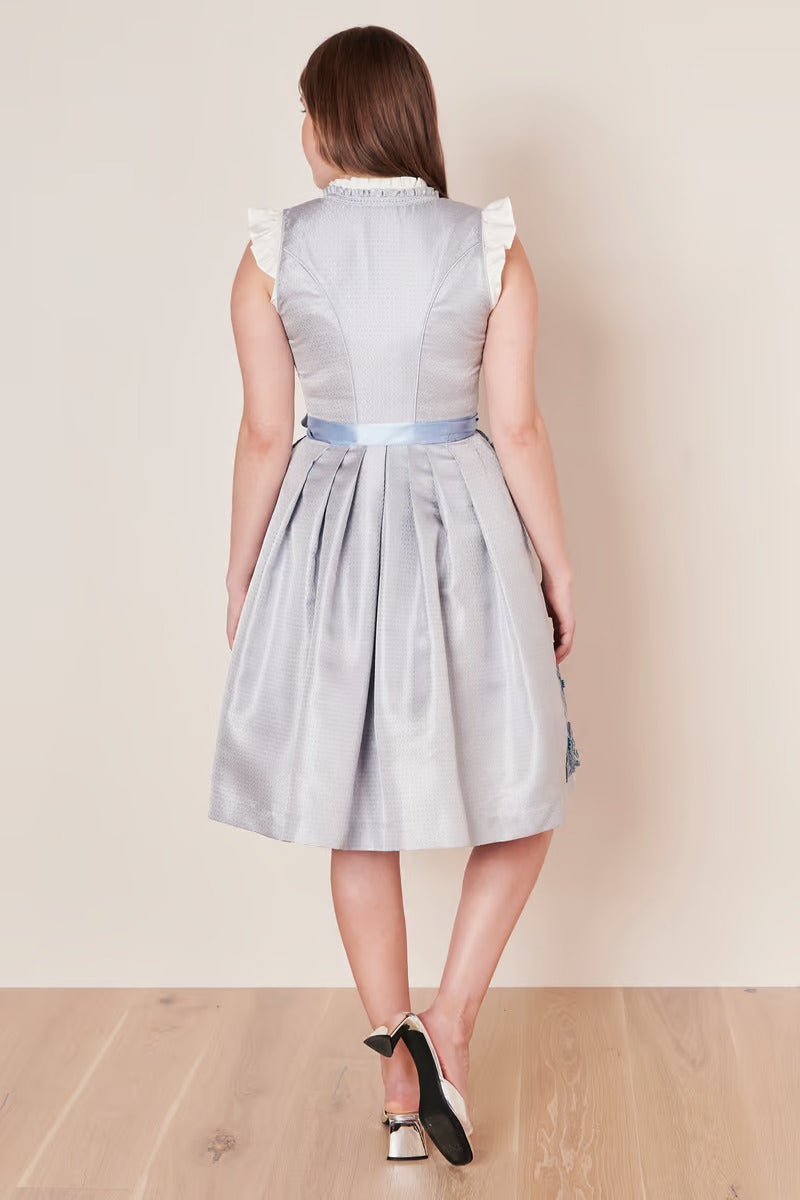 Kruger Midi Dirndl 2pcs. 60cm "Karlotta" blue