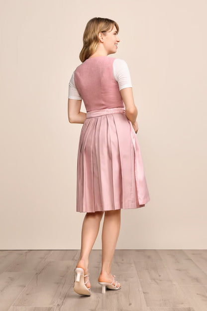 Kruger Midi Dirndl 2pcs. 60cm "Evi" pink (36)