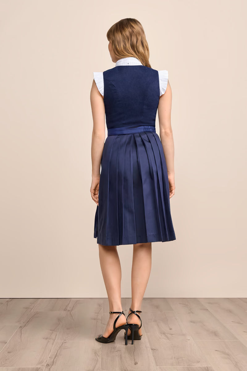 Kruger Midi Dirndl 2pcs. 60cm "Evi" blue (46,48)