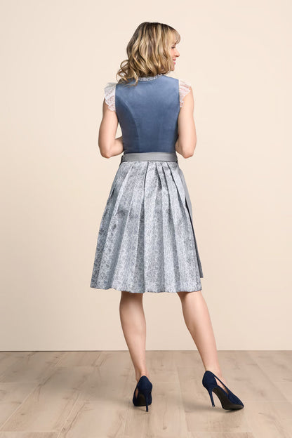 Kruger Midi Dirndl 2pcs. 60cm "Shirley" blue