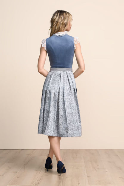 Kruger Long Dirndl 2pcs. 70cm "Shirley" blue