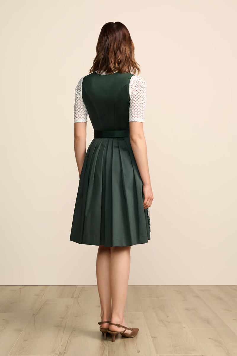 Kruger Midi Dirndl 2pcs. 60cm "Lovira" green
