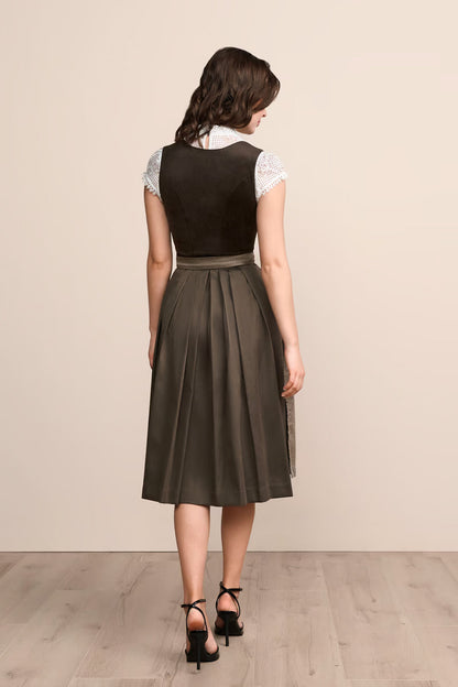 Kruger Long Dirndl 2pcs. 70cm "Cari" olive
