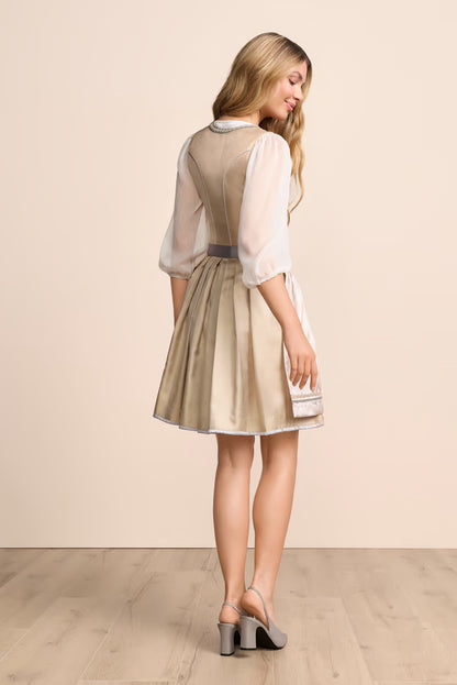 Kruger Millefoglie Mini Dirndl, Beige — 50cm 2pc Set