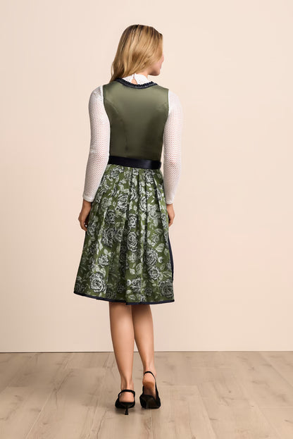 Kruger Midi Dirndl 2pcs. 60cm "Como" green