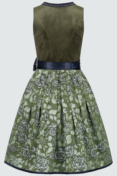 Kruger Midi Dirndl 2pcs. 60cm "Como" green (size 46)