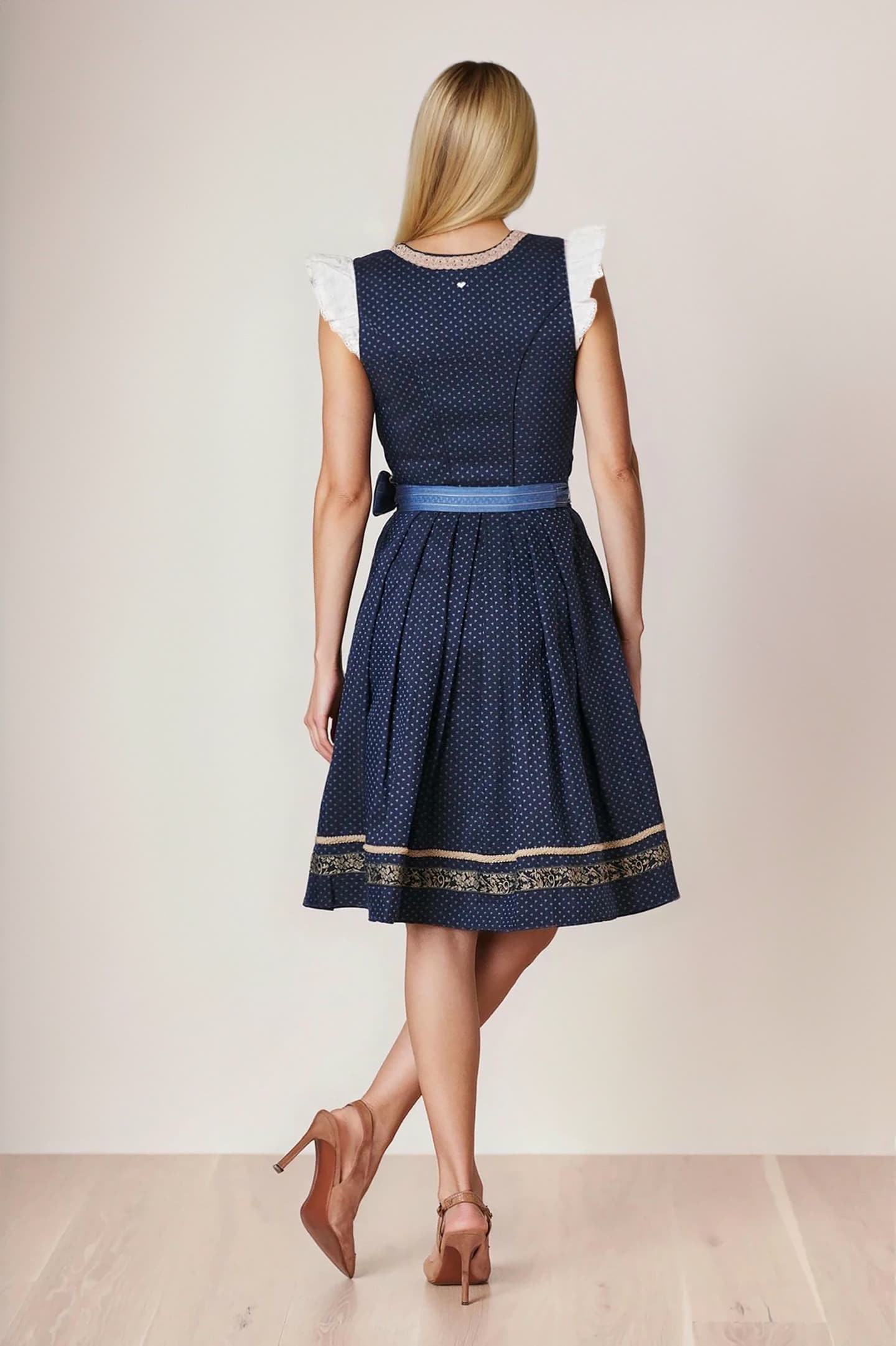 Julia Trentini Mia Midi Dirndl, Blue — 60cm