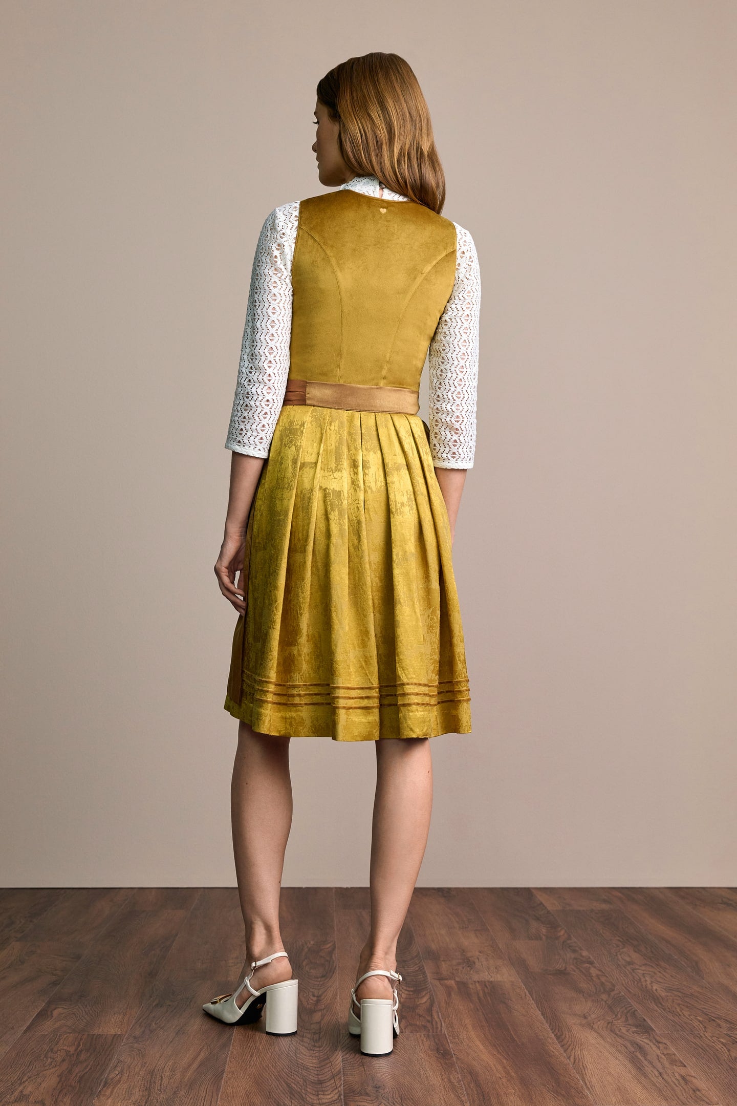 Julia Trentini Milla Midi Dirndl, Yellow — 60cm