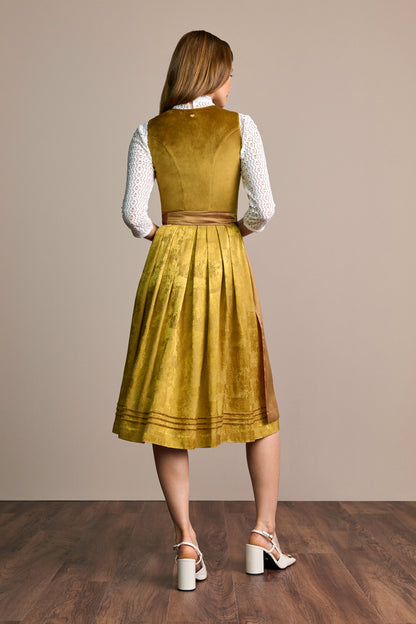Julia Trentini Milla Dirndl, Yellow — 70cm Long