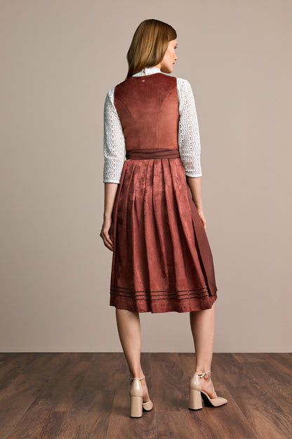 Julia Trentini Milla Dirndl, Brown — 70cm Long