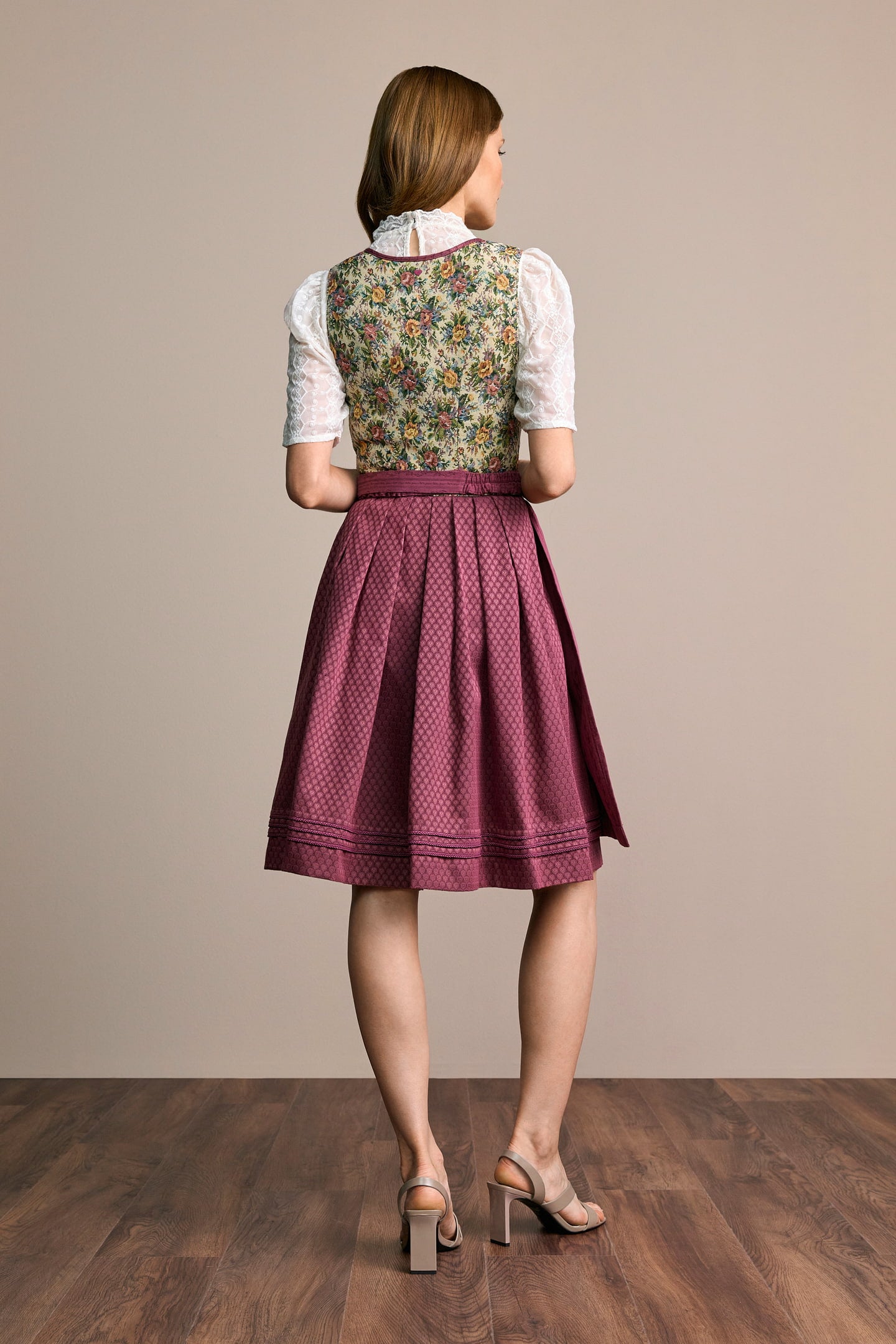 Julia Trentini Rosi Midi Dirndl, Beige — 60cm