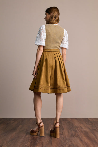 Julia Trentini Janine Midi Dirndl, Yellow — 60cm